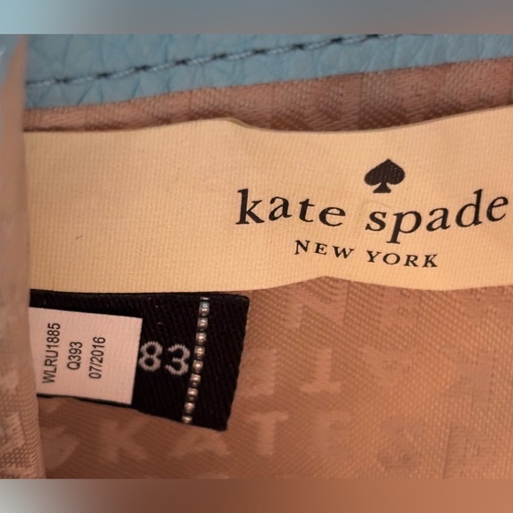 Kate Spade Wellesley Neda Leather Zip Around Wallet in Robins Egg Blue/Tiffany - Picture 9 of 9